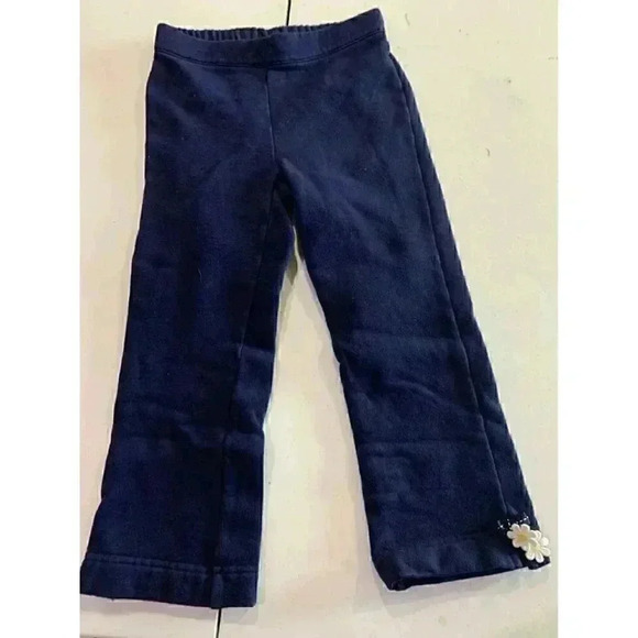 Gymboree Navy blue pant with daisy on the hem‎ size 4T - Picture 1 of 4